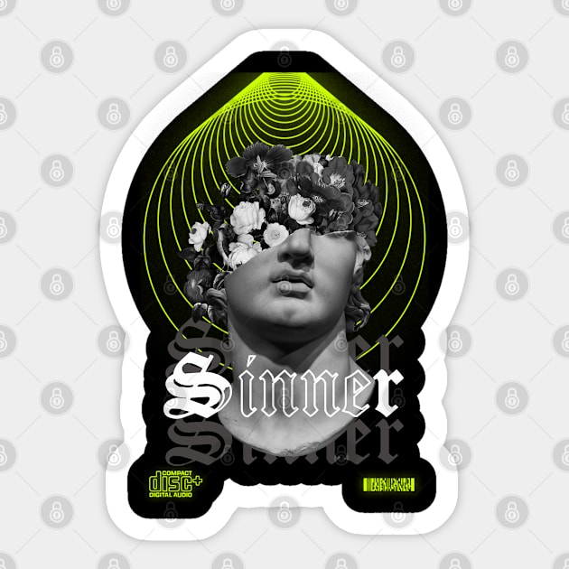 "SINNER" WHYTE - STREET WEAR URBAN STYLE Sticker by LET'TER